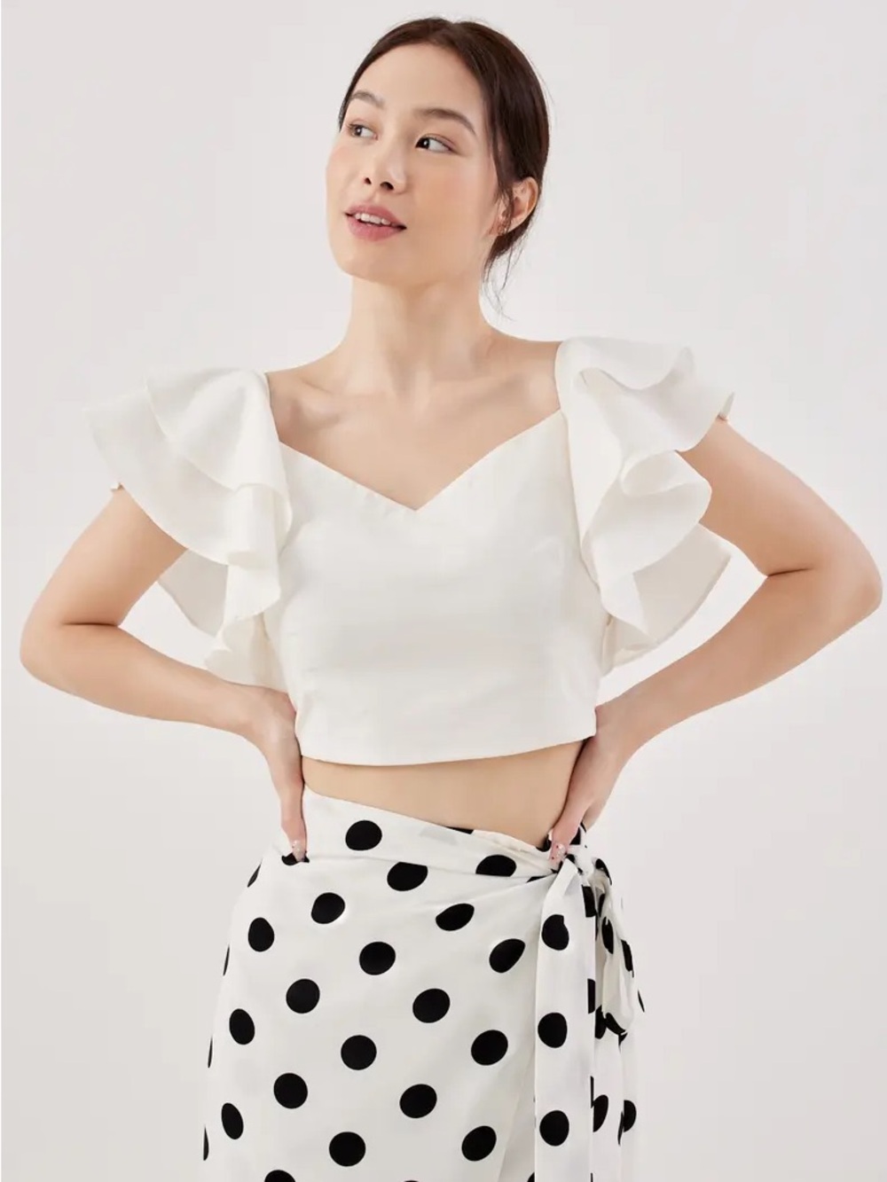 LOVE BONITO Aleena Padded Ruffle
Smocked Top